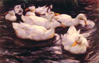 Alexander Koester - Six Ducks in the Pond